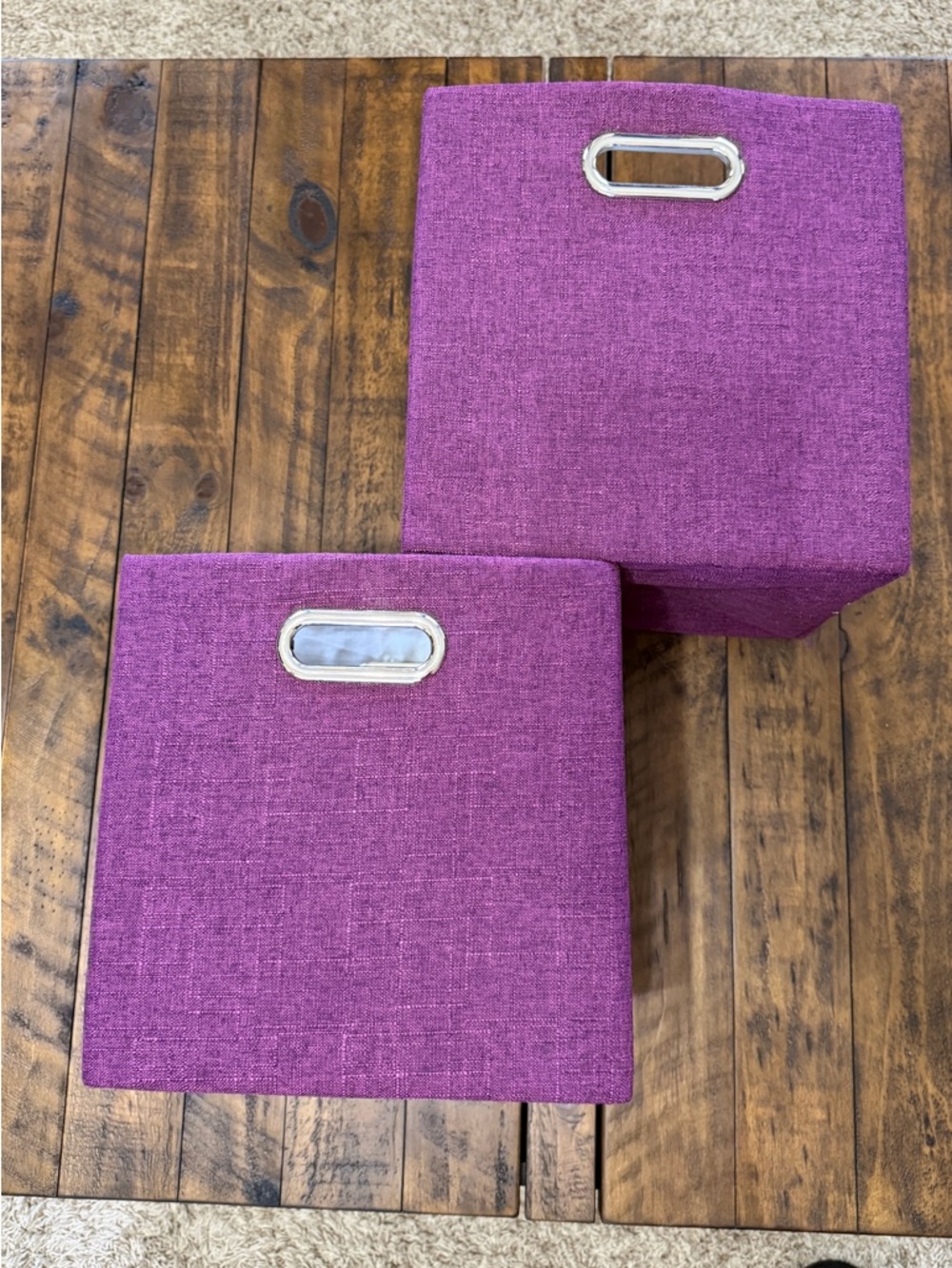 Foldable Fabric Cube Storage Bins - 2 Pack